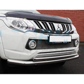 Mitsubishi L200 Series 5 2015 On / Fiat Fullback - Stainless Steel - Double Deck City Spoiler Bar